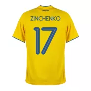 Replica Joma ZINCHENKO #17 Ukraine Home Soccer Jersey 2020 - soccerdealshop