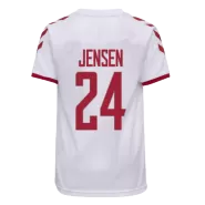 Replica Hummel JENSEN #24 Denmark Away Soccer Jersey 2021 - soccerdealshop