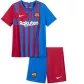 Kid's Nike Barcelona Home Soccer Jersey Kit(Jersey+Shorts) 2021/22 - soccerdealshop