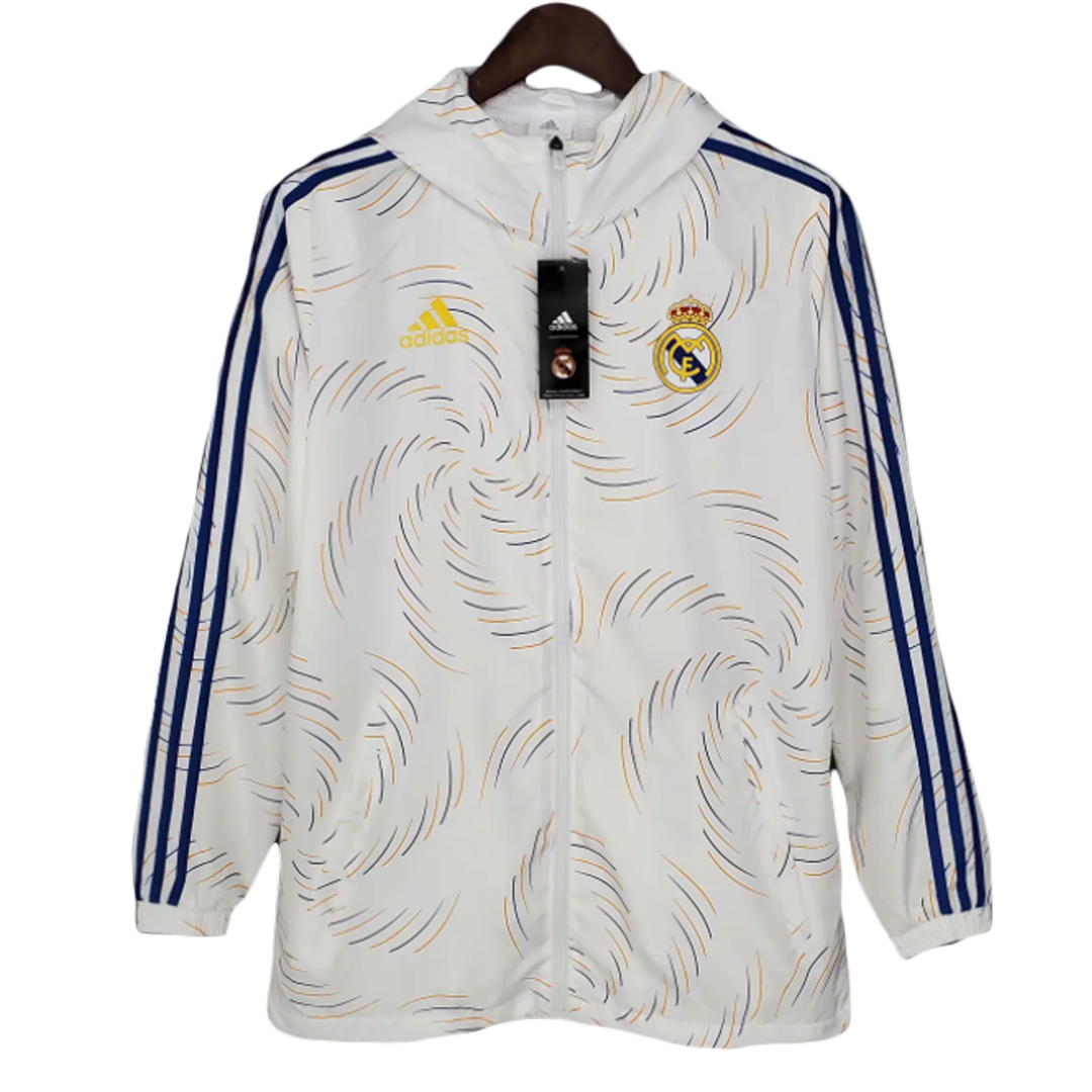 real madrid windbreaker white