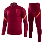 Kid's Nike Liverpool Zipper Sweatshirt Kit(Top+Pants) 2021/22 - soccerdealshop