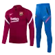 Kid's Barcelona Zipper Sweatshirt Kit(Top+Pants) 2021/22 - soccerdeal
