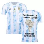 Replica Argentina Soccer Jersey Home Copa America 2021 Winner Version - soccerdeal