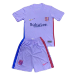 Kid's Nike Barcelona Away Soccer Jersey Kit(Jersey+Shorts) 2021/22