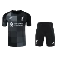 Liverpool Goalkeeper Long Sleeve Soccer Jersey Kit(Jersey+Shorts) 2021/22 - soccerdeal