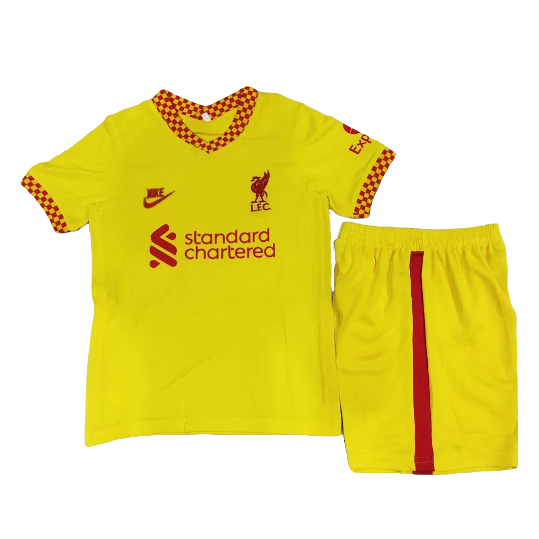 Youth Nike Yellow Liverpool 2021/22 Third Replica Kit