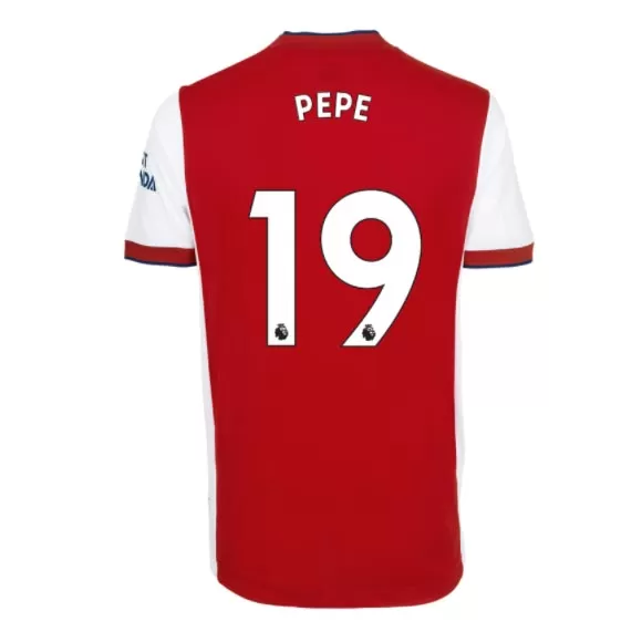 Replica Adidas PEPE #19 Arsenal Home Soccer Jersey 2021/22