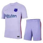 Nike Barcelona Away Soccer Jersey Kit(Jersey+Shorts) 2021/22 - soccerdealshop