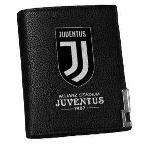 Juventus Soccer Black Team Logo Wallet 03 - soccerdeal