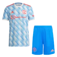 Manchester United Away Soccer Jersey Kit(Jersey+Shorts) 2021/22 - soccerdeal