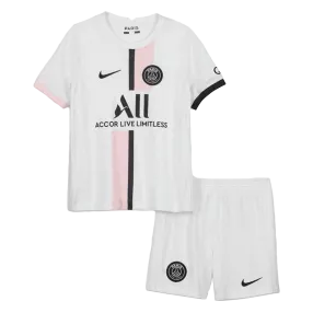 Kid's Nike PSG Away Soccer Jersey Kit(Jersey+Shorts) 2021/22 - soccerdealshop