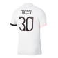 Replica Nike Messi #30 PSG Away Soccer Jersey 2021/22 - UCL Edition