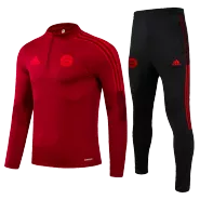 Kid's Adidas Bayern Munich Zipper Sweatshirt Kit(Top+Pants) 2021/22 - soccerdealshop