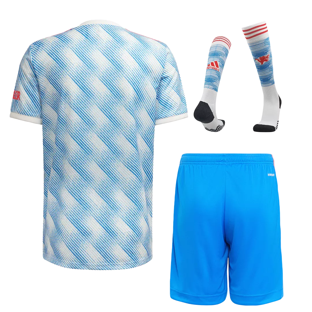 Adidas RONALDO #7 Manchester United Away Soccer Jersey Kit(Jersey+Shorts+Socks) 2021/22 - soccerdealshop