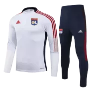 Kid's Adidas Olympique Lyonnais Zipper Sweatshirt Kit(Top+Pants) 2021/22 - soccerdealshop