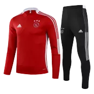 Kid's Ajax Zipper Sweatshirt Kit(Top+Pants) 2021/22 - soccerdeal