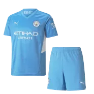 Puma Manchester City Home Soccer Jersey Kit(Jersey+Shorts) 2021/22 - soccerdealshop