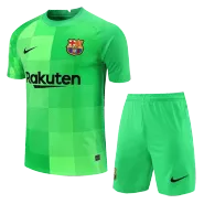 Barcelona Goalkeeper Soccer Jersey Kit(Jersey+Shorts) 2021/22 - soccerdeal