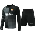 Nike Barcelona Goalkeeper Long Sleeve Soccer Jersey Kit(Jersey+Shorts) 2021/22 - soccerdealshop