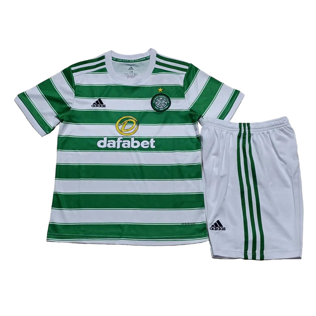 Kid's Celtic Home Soccer Jersey Kit(Jersey+Shorts) 2021/22 - soccerdeal