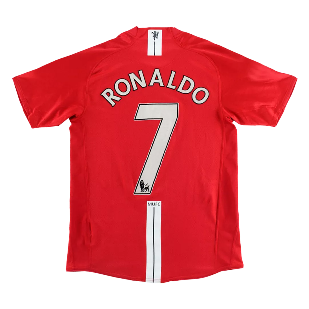 Retro RONALDO #7 2007/08 Manchester United Home Soccer Jersey