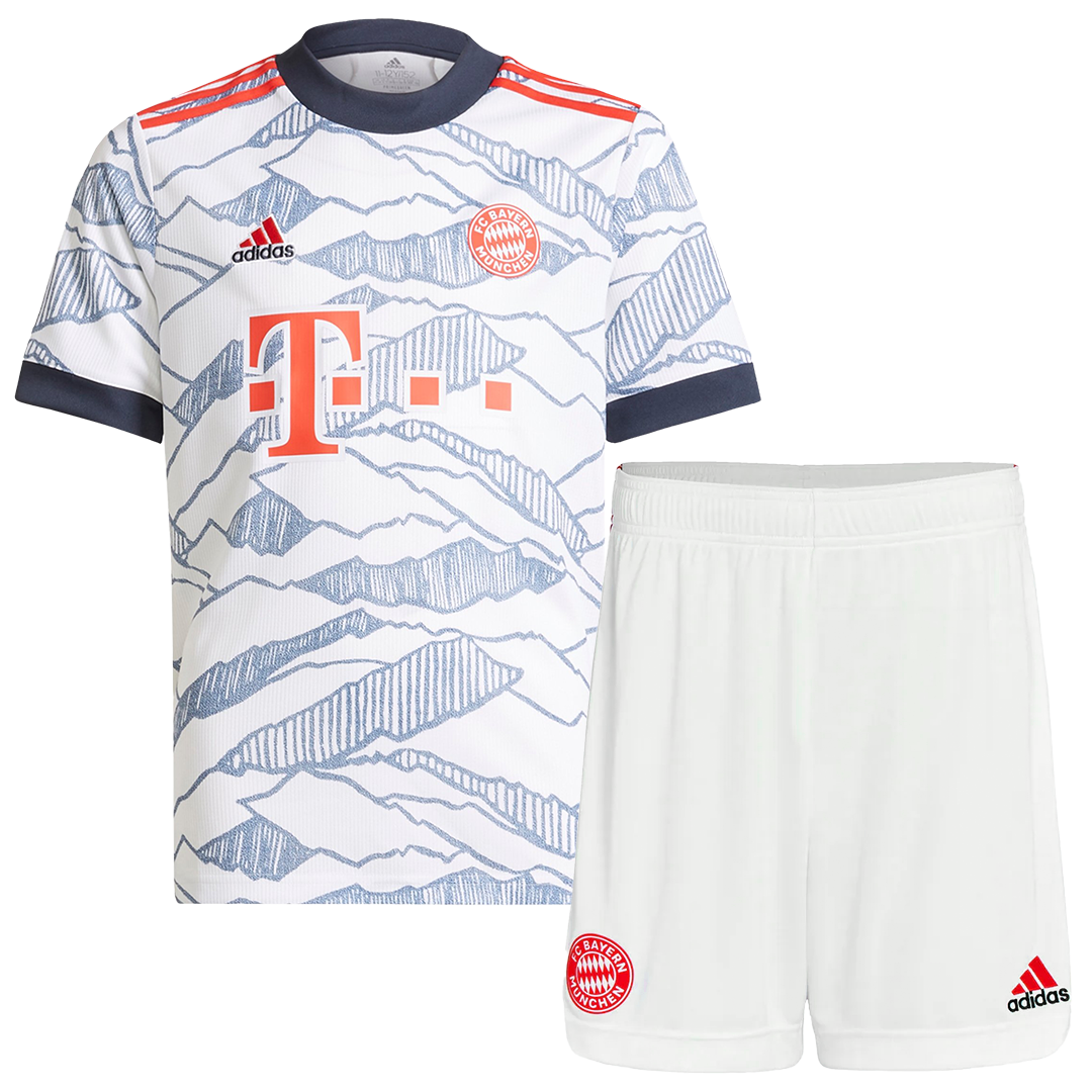 Kid's Adidas Bayern Munich Third Away Soccer Jersey Kit(Jersey+Shorts) 2021/ 22