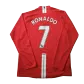 Retro RONALDO #7 2007/08 Manchester United Home Long Sleeve Soccer Jersey - soccerdealshop