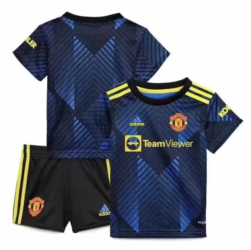 Youth Adidas RONALDO #7 Manchester United Jersey Kit 2021/22 Third