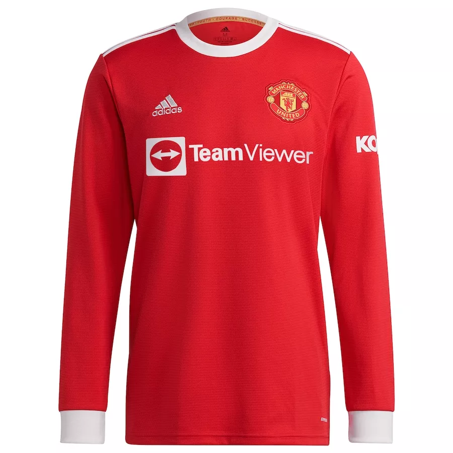 Adidas RONALDO #7 Manchester United Home Long Sleeve Soccer Jersey 2021/22 - soccerdealshop