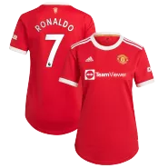 Women's Replica Adidas RONALDO #7 Manchester United Home Soccer Jersey 2021/22 - soccerdealshop