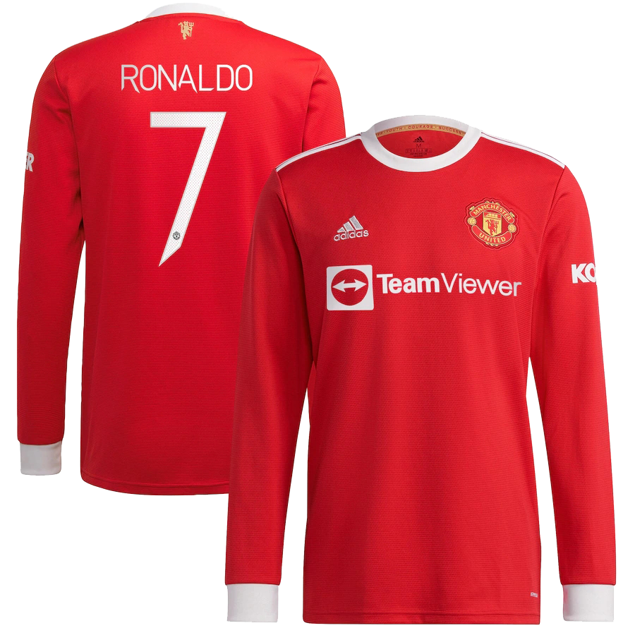 Adidas RONALDO #7 Manchester United Home Long Sleeve Soccer Jersey - UCL  Edition