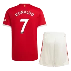 Adidas RONALDO #7 Manchester United Home Soccer Jersey Kit(Jersey+Shorts) 2021/22 - soccerdealshop
