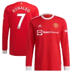 Adidas RONALDO #7 Manchester United Home Long Sleeve Soccer Jersey 2021/22 - soccerdealshop