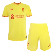Kid's Nike Liverpool Third Away Soccer Jersey Kit(Jersey+Shorts) 2021/22 - soccerdealshop