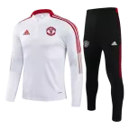 Kid's Adidas Manchester United Zipper Sweatshirt Kit(Top+Pants) 2021/22 - soccerdealshop