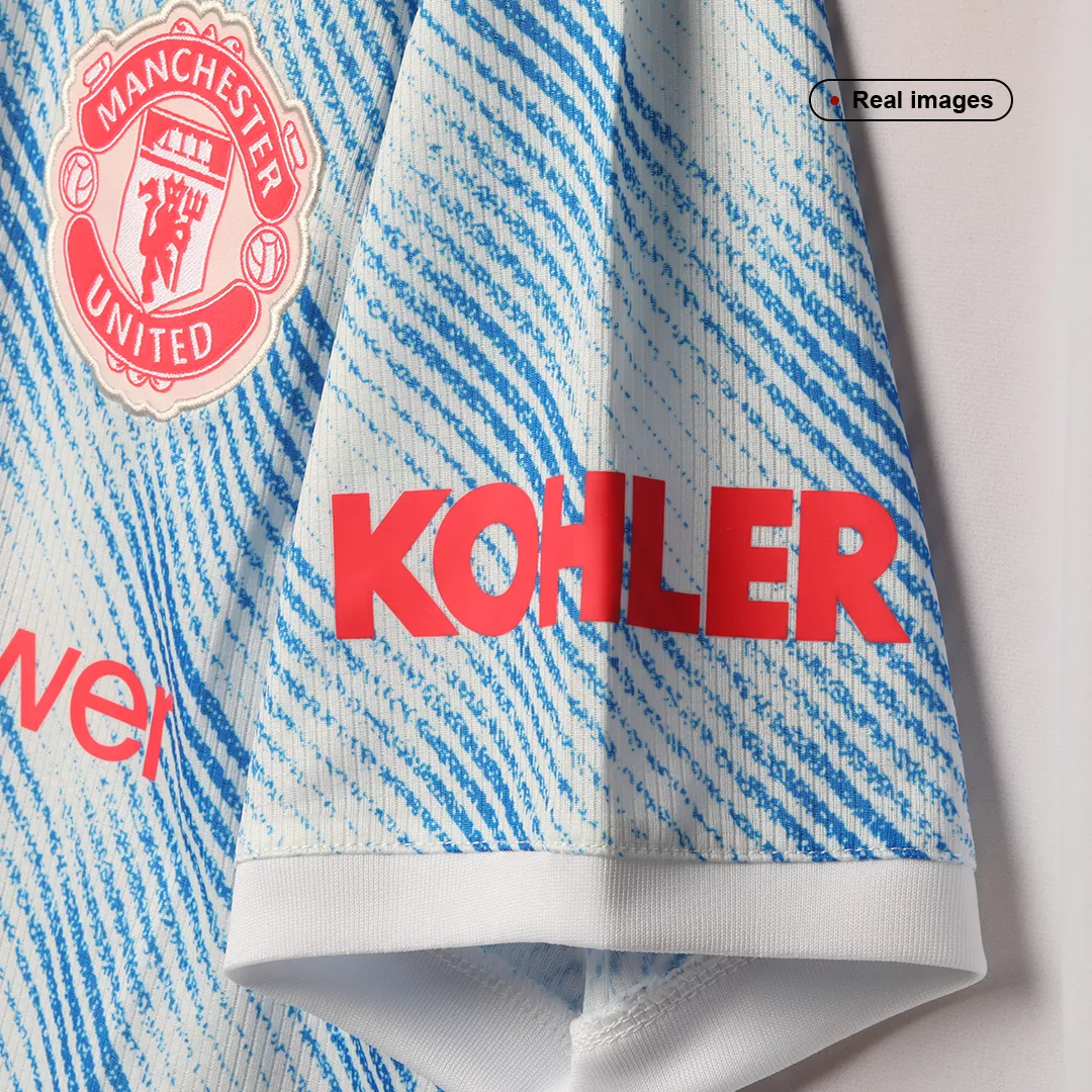 Adidas Manchester United Away Soccer Jersey Kit(Jersey+Shorts) 2021/22 - soccerdealshop