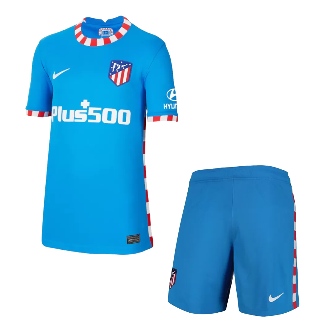 Kid's Nike Atletico Madrid Third Away Soccer Kit(Jersey+Shorts) 2021/22
