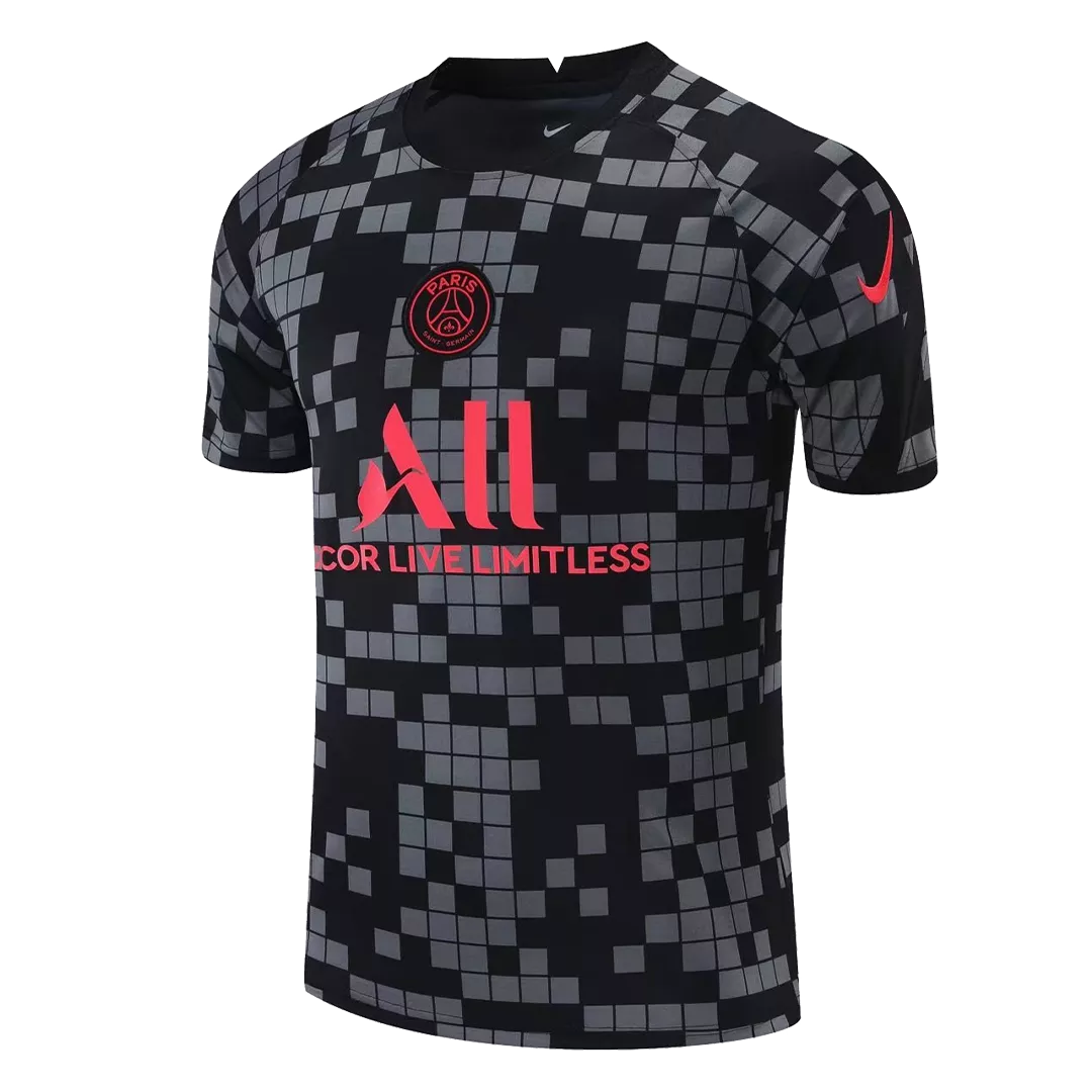 Nike PSG Training Soccer Jersey Kit(Jersey+Shorts) 2021/22 - Black - soccerdealshop