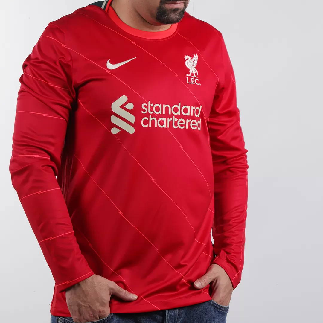 23/24 Liverpool Home Long Sleeve Jersey - Kitsociety