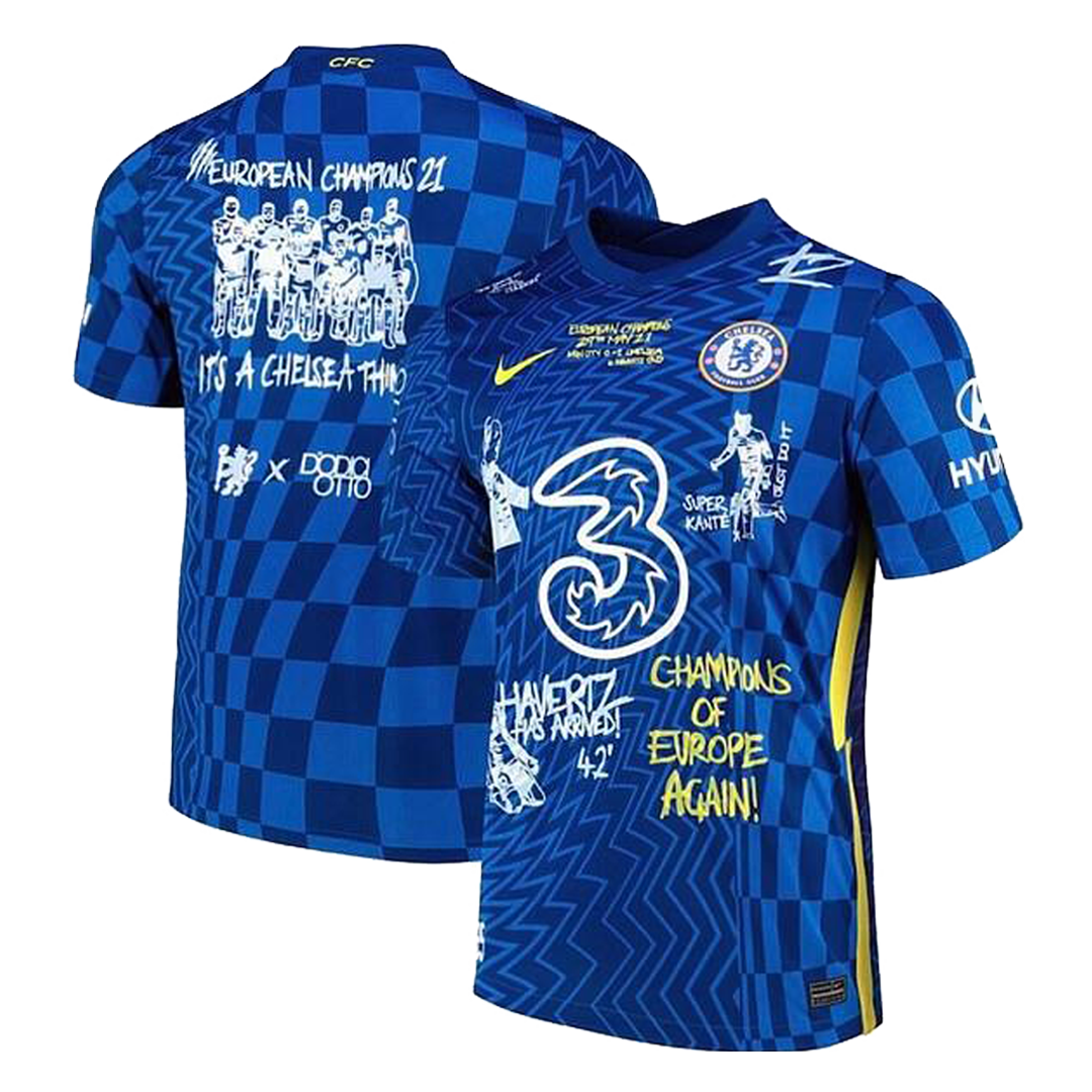 Replica Nike Chelsea 42 Champions Home Soccer Jersey 202122