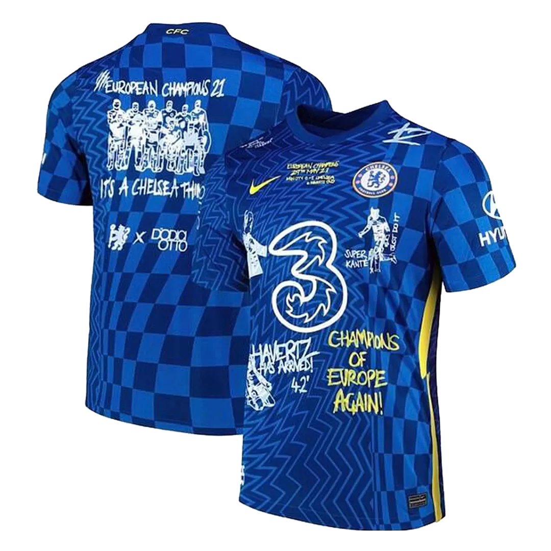 Replica Nike Chelsea 42 Champions Home Soccer Jersey 2021/22