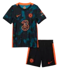 Kid's Nike Chelsea Third Away Soccer Jersey Kit(Jersey+Shorts) 2021/22 - soccerdealshop