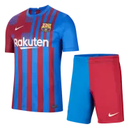 Nike Barcelona Home Soccer Jersey Kit(Jersey+Shorts) 2021/22 - soccerdealshop