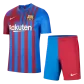 Nike Barcelona Home Soccer Jersey Kit(Jersey+Shorts) 2021/22 - soccerdealshop