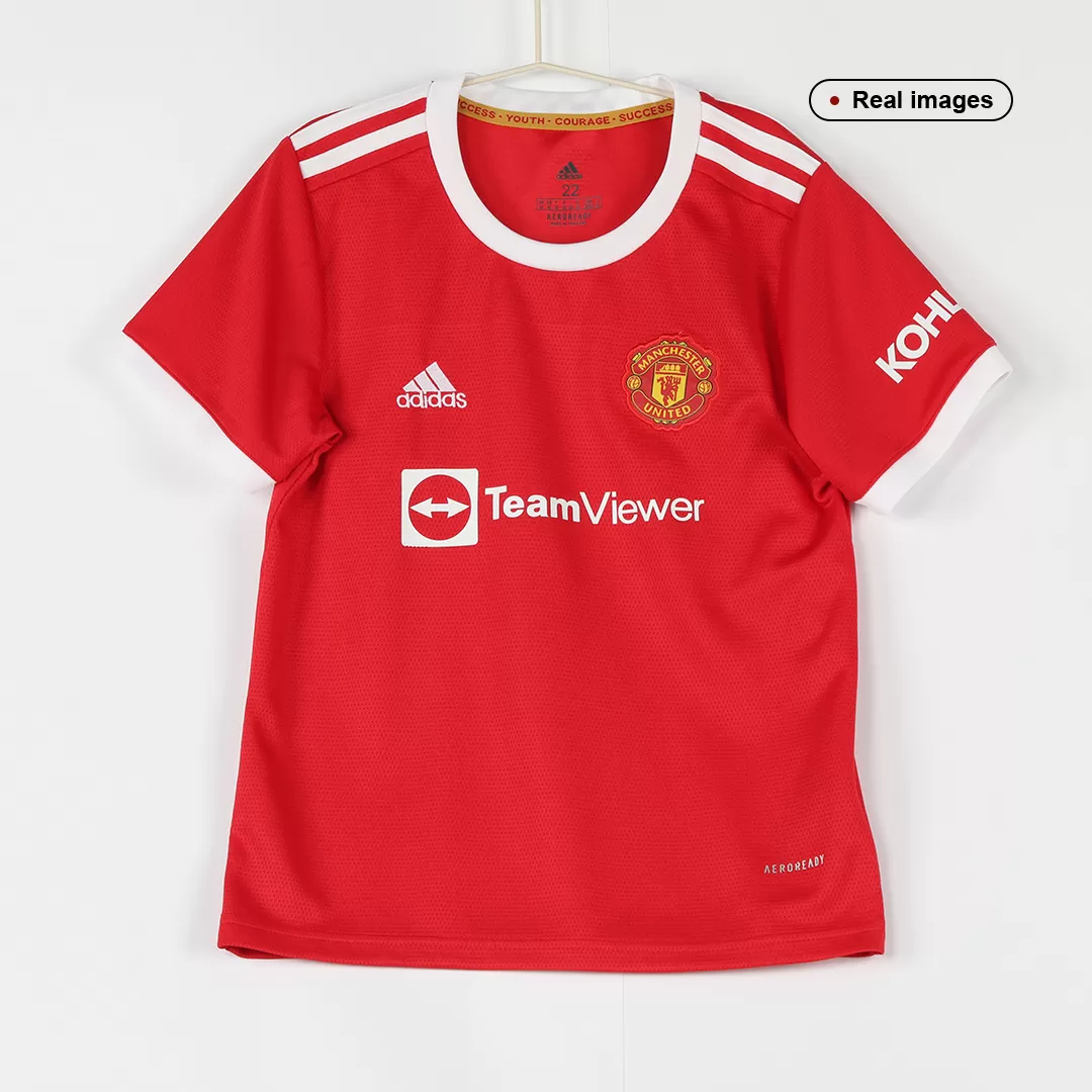 Kid's Adidas RONALDO #7 Manchester United Home Soccer Jersey Kit