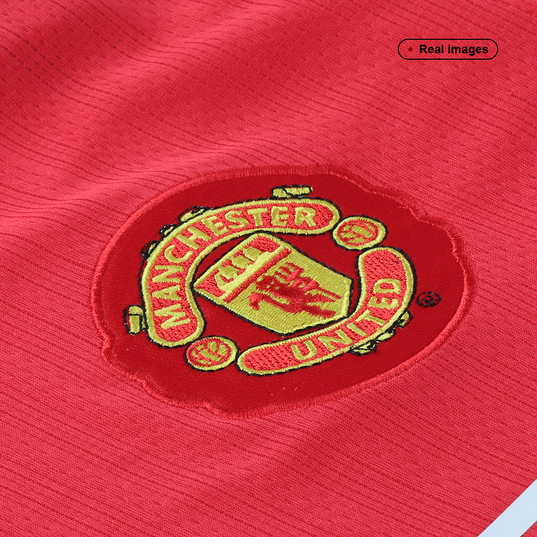 Retro 2007/08 Manchester United Home Soccer Jersey - soccerdeal