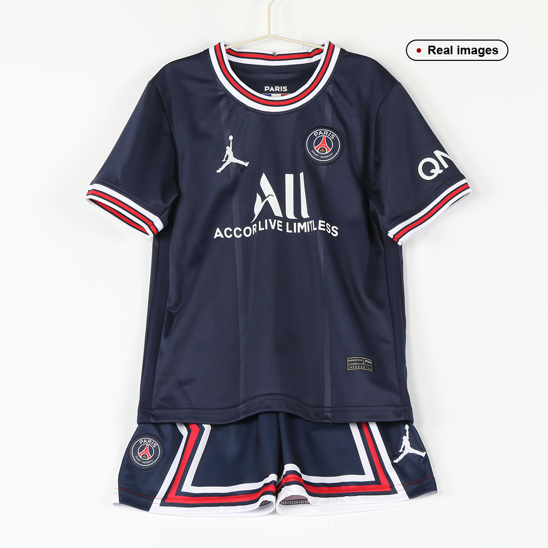 Kid's Jordan Messi #30 PSG Home Soccer Jersey Kit(Jersey+Shorts