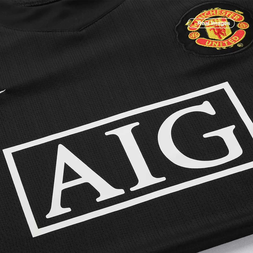 Manchester United 2007-2008 Away Black Retro Soccer Jersey Unboxing 