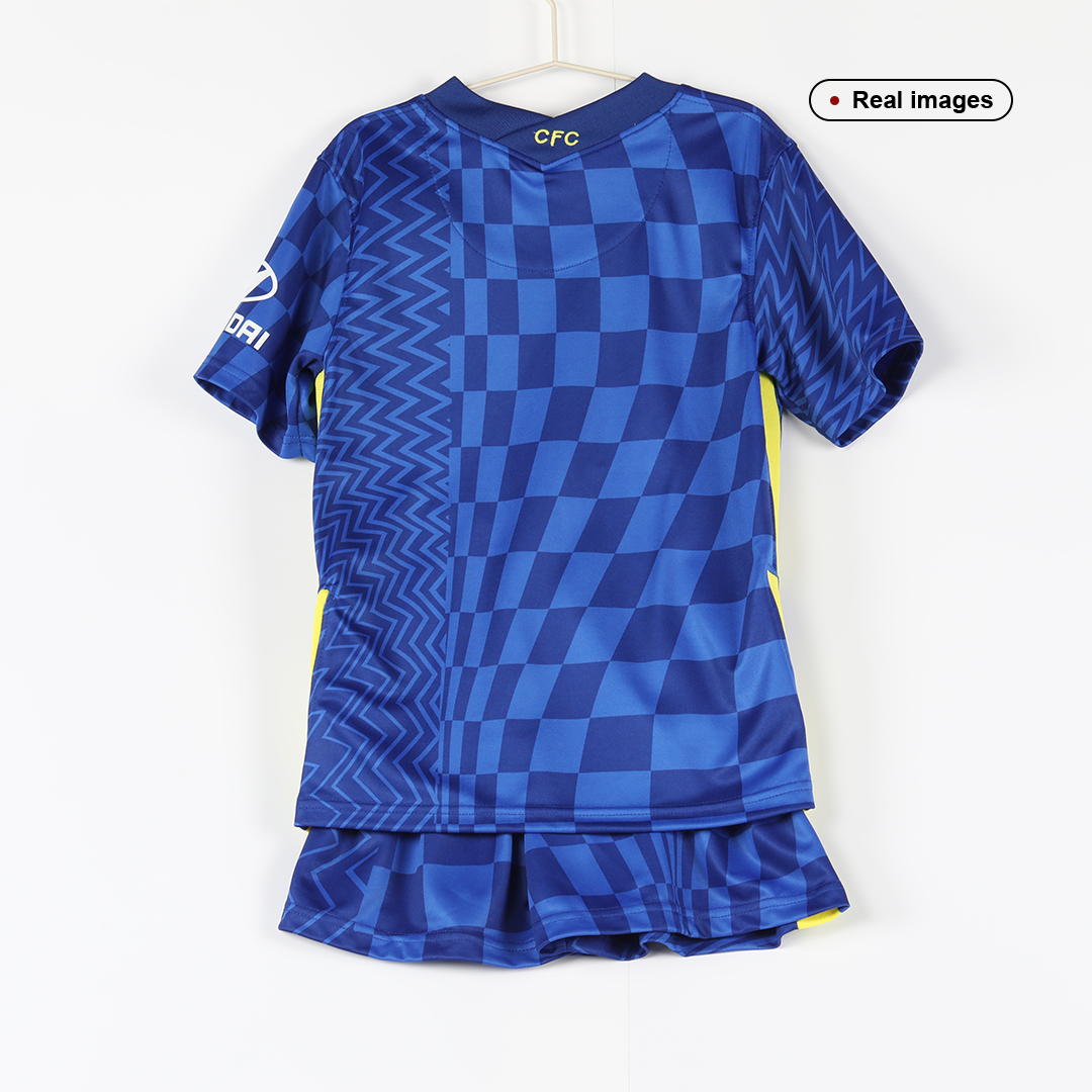 Kid's Chelsea Home Soccer Jersey Kit(Jersey+Shorts) 2021/22 - soccerdeal