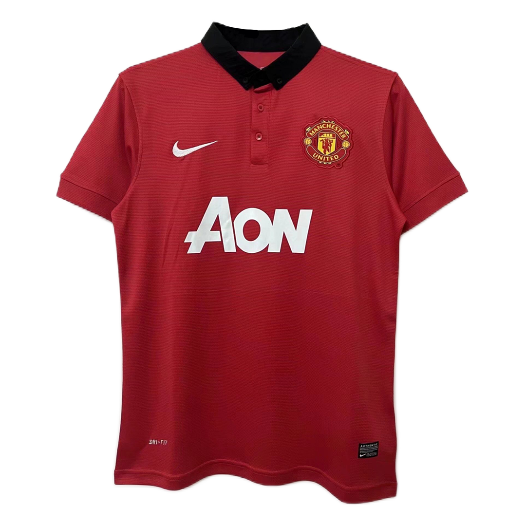 Retro 2013/14 Manchester United Home Soccer Jersey - soccerdeal